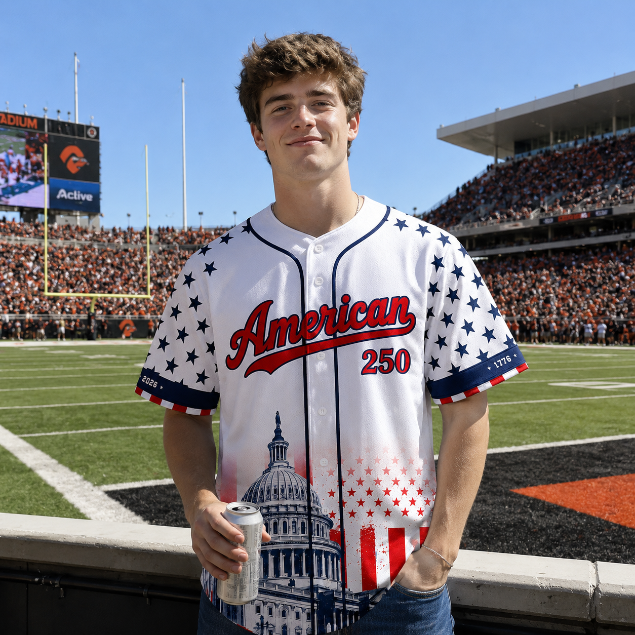 The Capitol Eagle Patriotic - USA 250th Anniversary Baseball Jersey