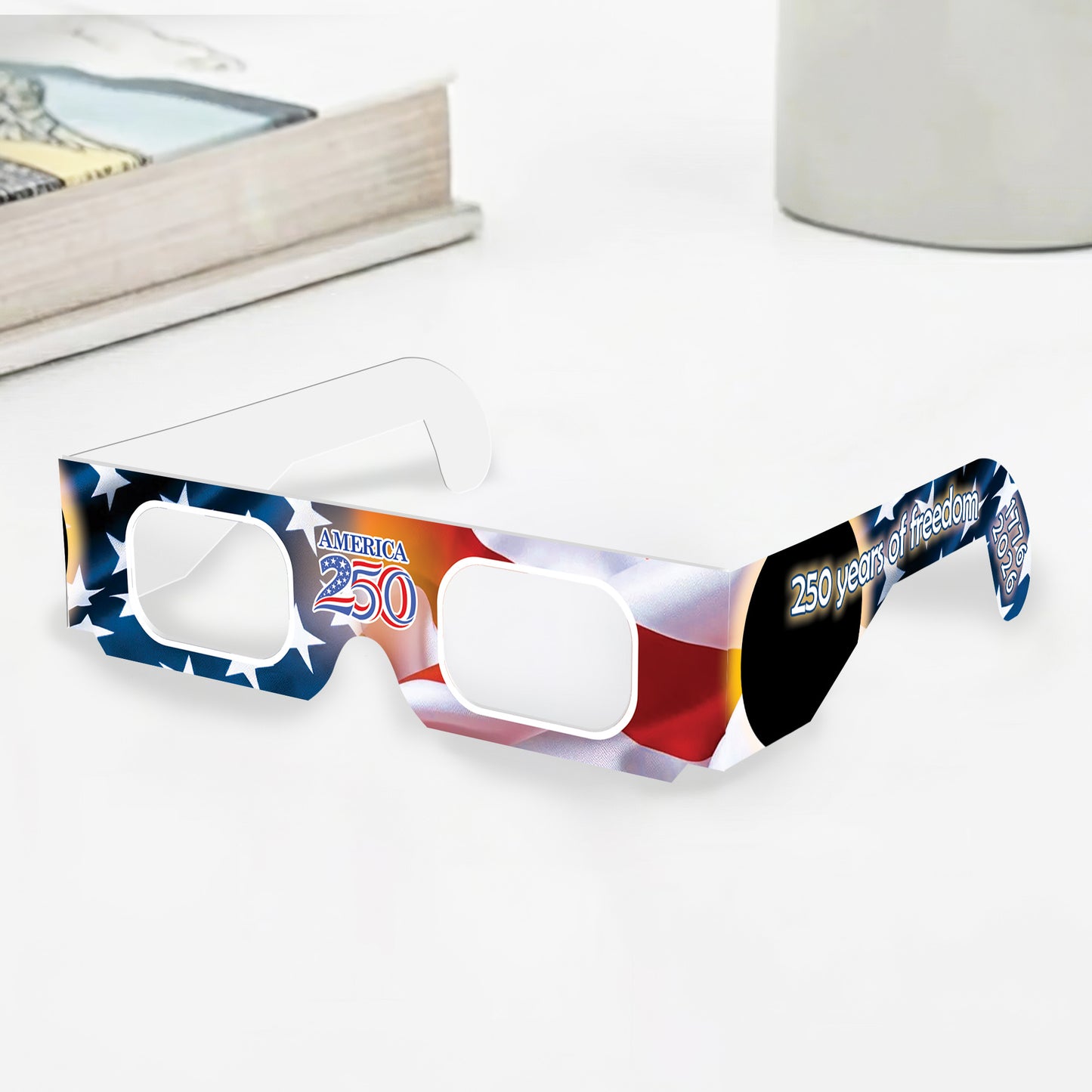 USA 250th Anniversary Patriotic Eyewear - Independence Day Paper Glasses