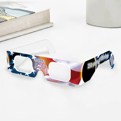 USA 250th Anniversary Patriotic Eyewear - Independence Day Paper Glasses