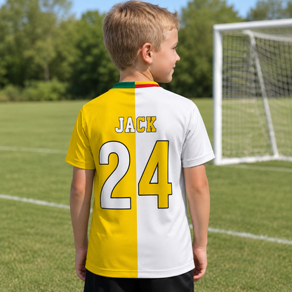 Personalized Half & Half Argentina USA Split Soccer Jersey
