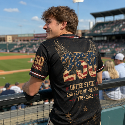 The Patriotic Eagle Vintage 1776-2026 - USA 250th Anniversary Baseball Jersey