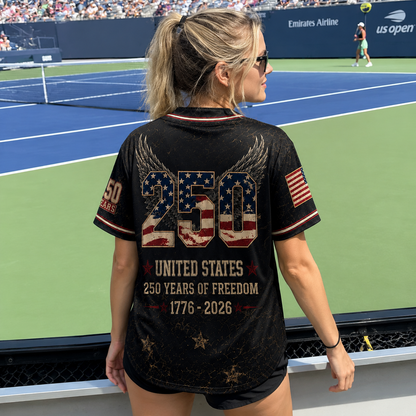 The Patriotic Eagle Vintage 1776-2026 - USA 250th Anniversary Baseball Jersey