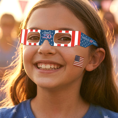 USA 250th Anniversary Patriotic Eyewear - Independence Day Paper Glasses