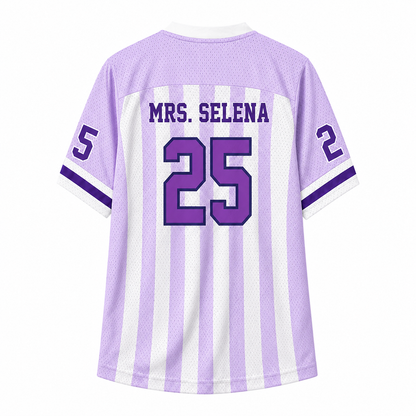 Personalized Grade And Name Preppy Stripes Stars Teacher Mesh Jersey