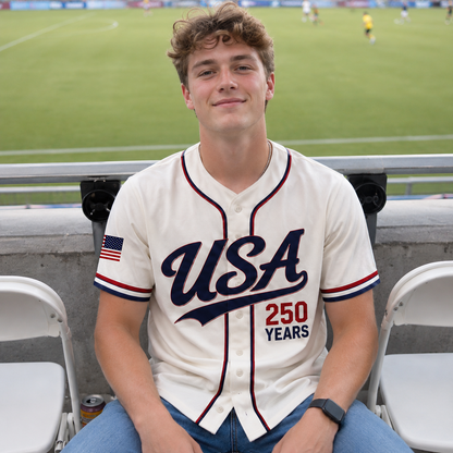 USA 250 Years 1776–2026 - USA 250th Anniversary Baseball Jersey