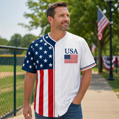 Statue of Liberty 250 Years - USA 250th Anniversary Baseball Jersey