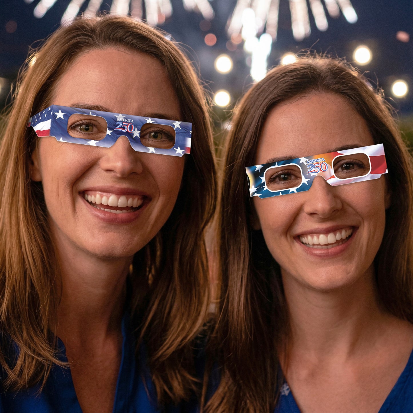 USA 250th Anniversary Patriotic Eyewear - Independence Day Paper Glasses