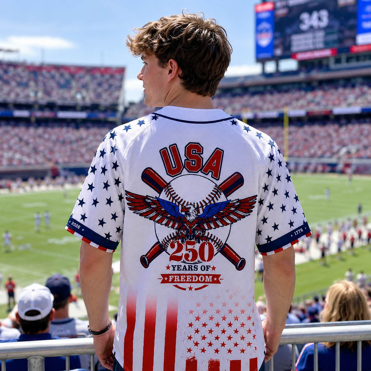 The Capitol Eagle Patriotic - USA 250th Anniversary Baseball Jersey