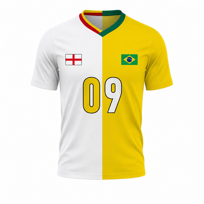 Personalized Half & Half Argentina USA Split Soccer Jersey