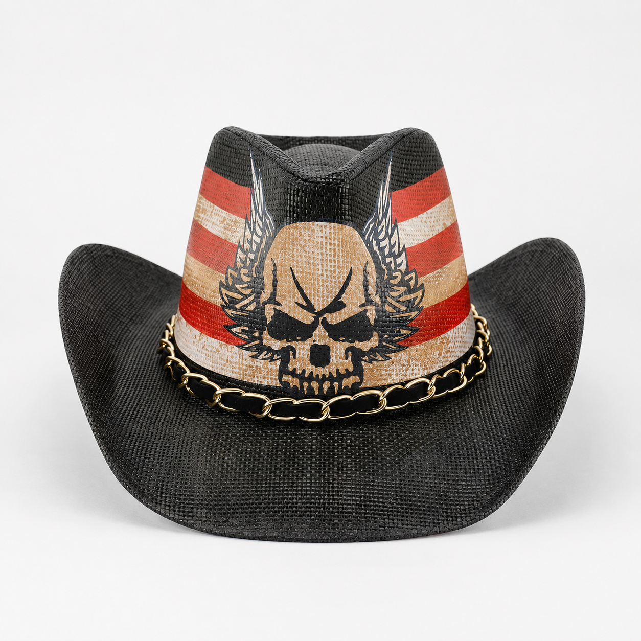 Skull Wing Western Style Unisex Cowboy Hat - USA 250th Anniversary Fedora Hat