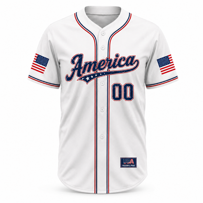 Personalized Liberty Statue Baseball Jersey - Patriotic USA Shirt
