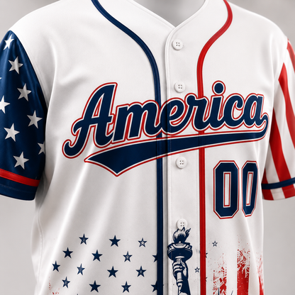 Personalized Lady Liberty America - 250th Anniversary Baseball Jersey