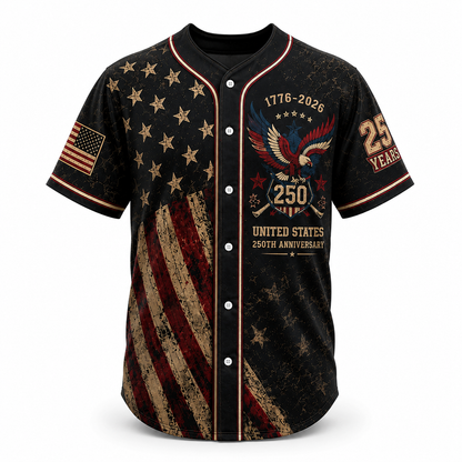 The Patriotic Eagle Vintage 1776-2026 - USA 250th Anniversary Baseball Jersey