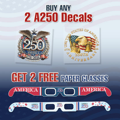 [Combo 13PCS] 250th Anniversary USA Patriotic Eyeglasses Party Decorations Paper Eyewear