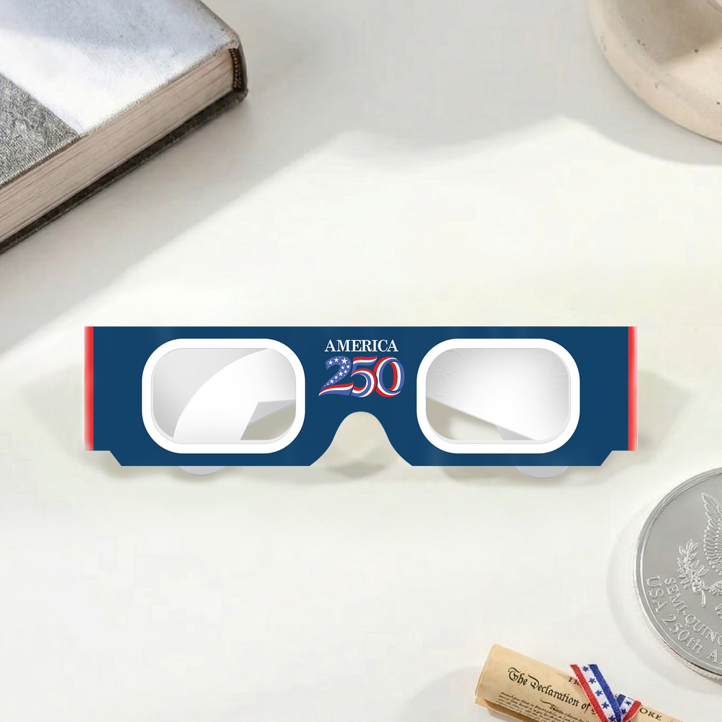 250 Years of America Paper Glasses – Fun Patriotic Party Glasses for America’s 250th Birthday