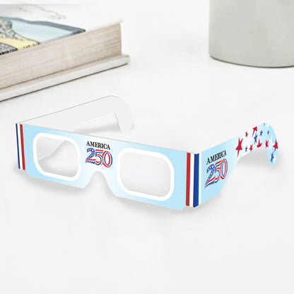 250 Years of America Paper Glasses – Fun Patriotic Party Glasses for America’s 250th Birthday