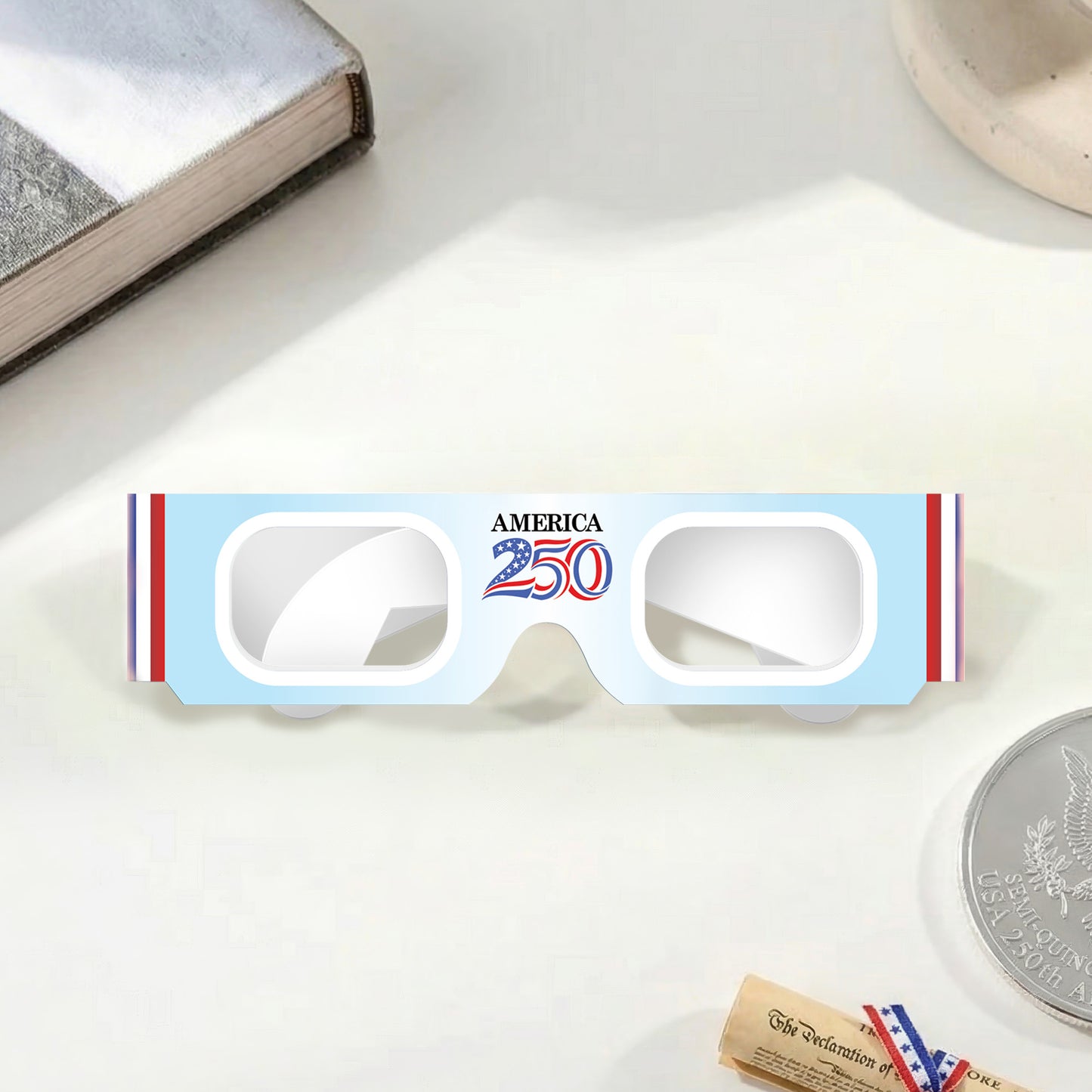 250 Years of America Paper Glasses – Fun Patriotic Party Glasses for America’s 250th Birthday