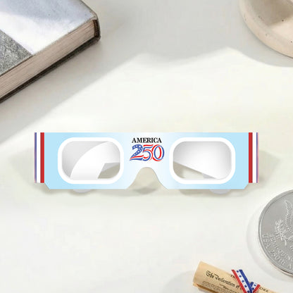 250 Years of America Paper Glasses – Fun Patriotic Party Glasses for America’s 250th Birthday