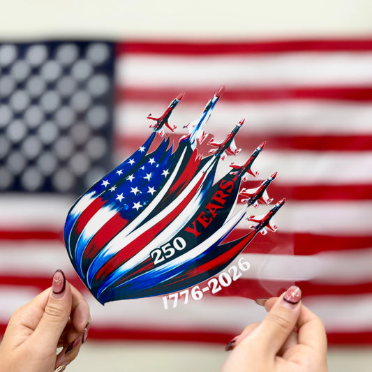 🔥 LIMITED TIME OFFER - Flag Fighter Jet High Quality UV DTF 3D Decal