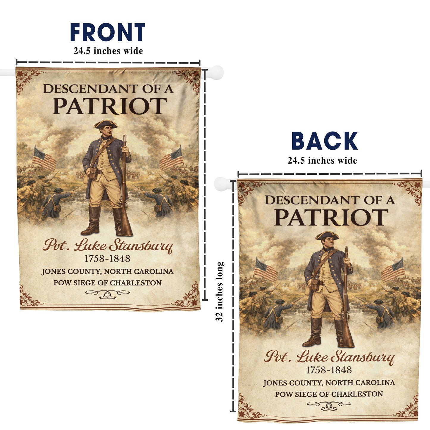 Custom Name USA Flag - 250th Anniversary Freedom 1776-2026