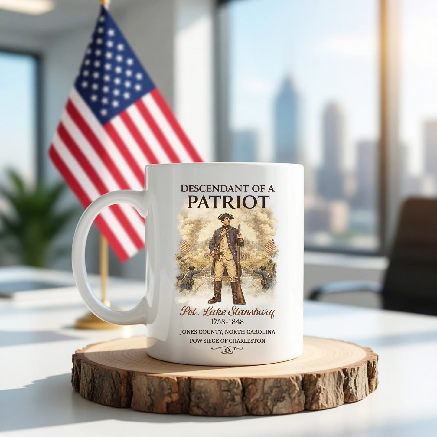 Personalized Descendant of a Patriot Mug - America 250th Anniversary Gift