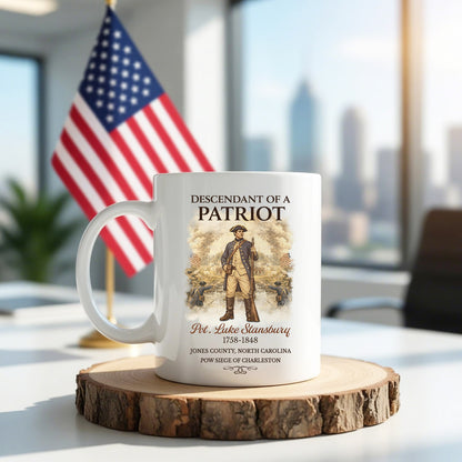 Personalized Descendant of a Patriot Mug - America 250th Anniversary Gift