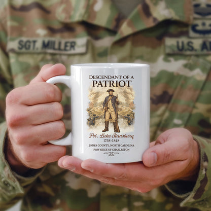 Personalized Descendant of a Patriot Mug - America 250th Anniversary Gift