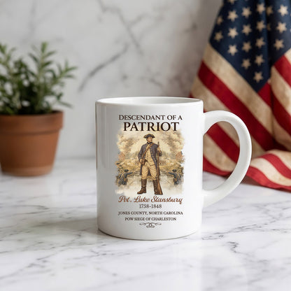 Personalized Descendant of a Patriot Mug - America 250th Anniversary Gift