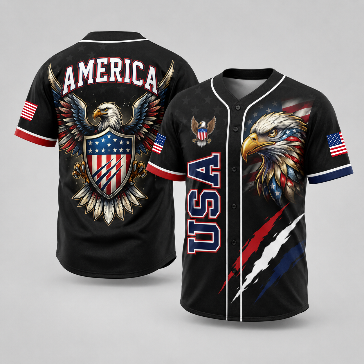American Freedom Eagle - USA 250th Anniversary Baseball Jersey