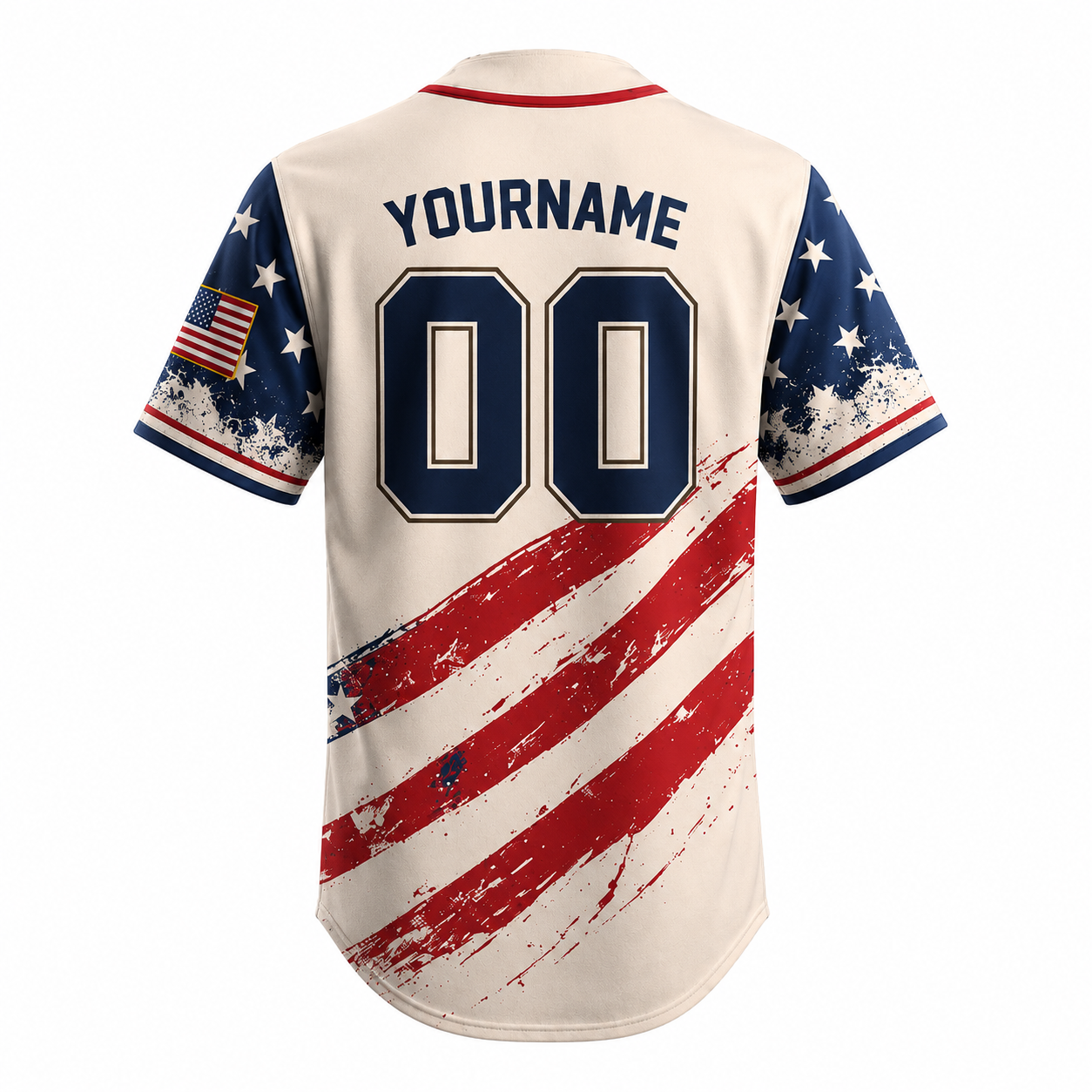 Personalized USA Flag Patriotic - USA 250th Anniversary Baseball Jersey