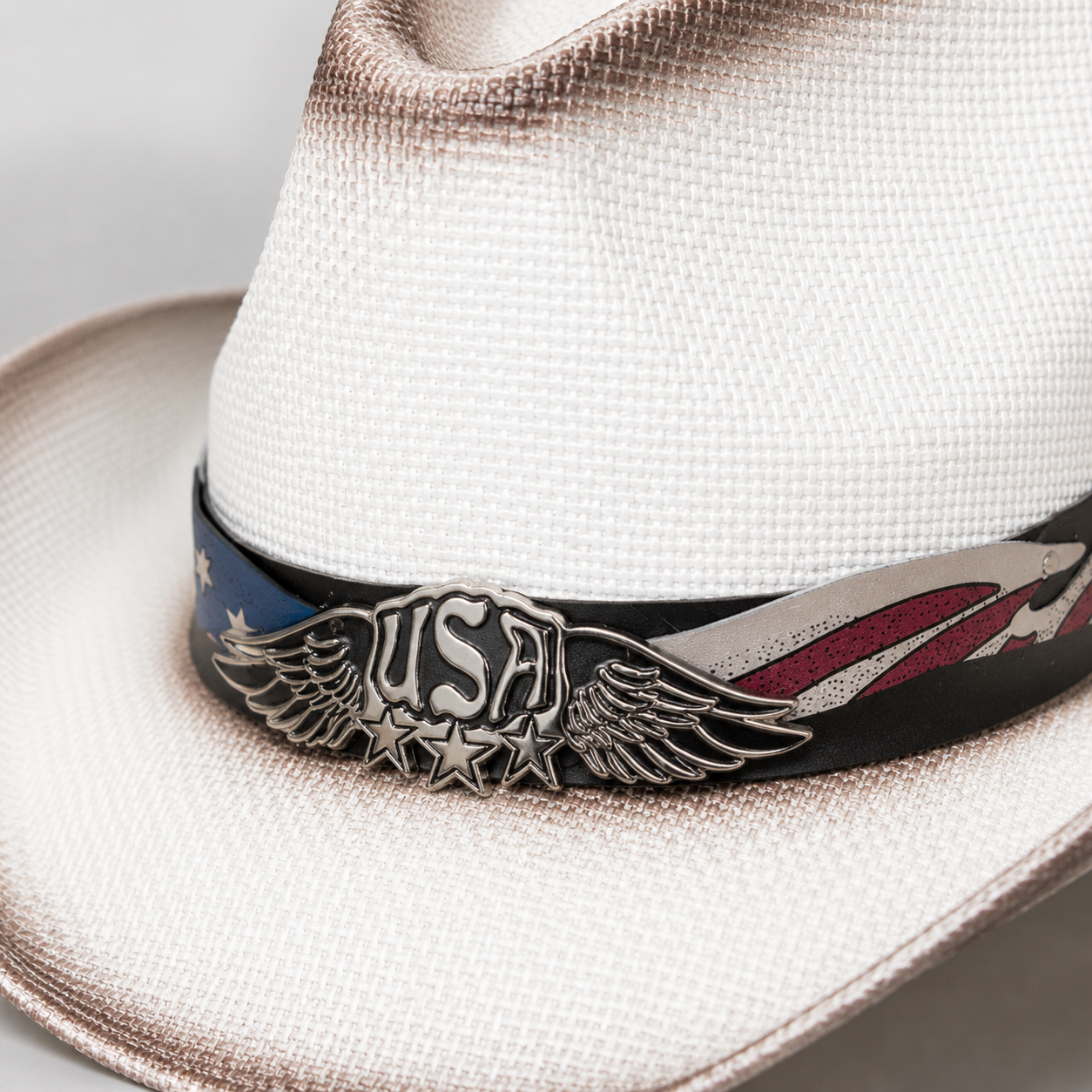 USA Wings White Style Unisex Cowboy Hat - USA 250th Anniversary Fedora Hat