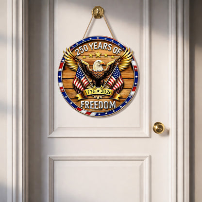 50th Anniversary Wood Sign Gift, American Eagle Patriotic Freedom Wall Decor