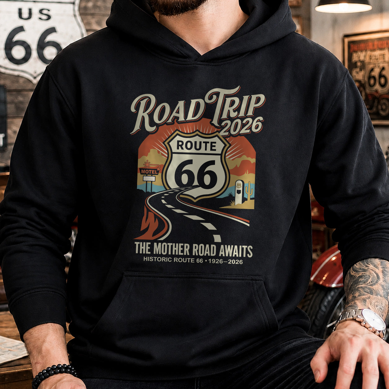 Route 66 Centennial 1926-2026 Road Trip Unisex Shirt