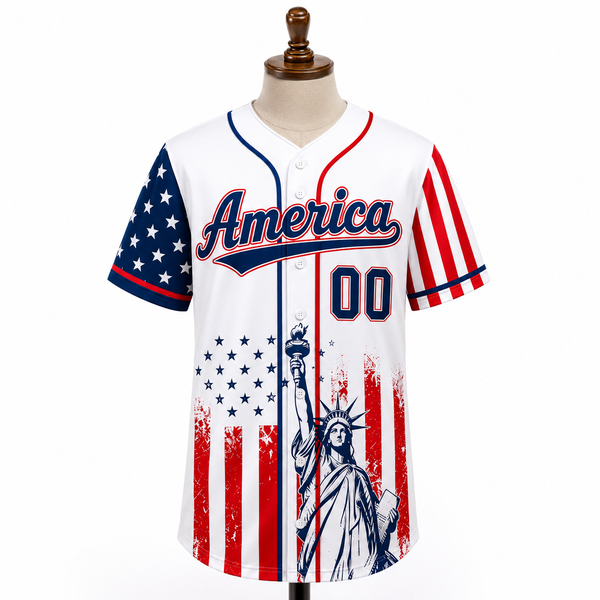 Personalized Lady Liberty America - 250th Anniversary Baseball Jersey