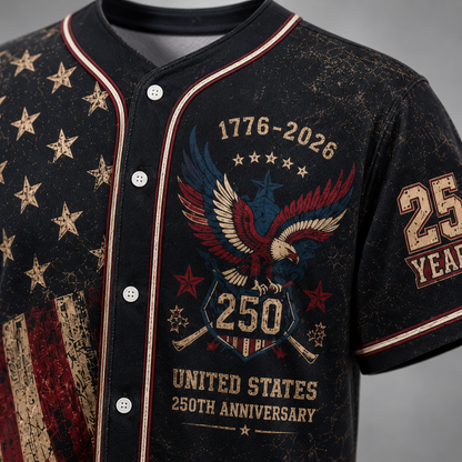 The Patriotic Eagle Vintage 1776-2026 - USA 250th Anniversary Baseball Jersey