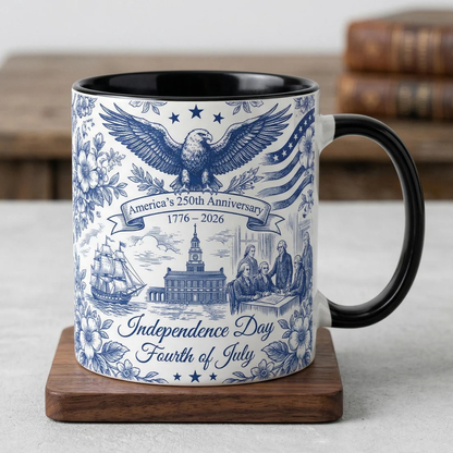 Patriotic Semiquincentennial 1776-2026 Mug - 250 Years Anniversary Accent Mug