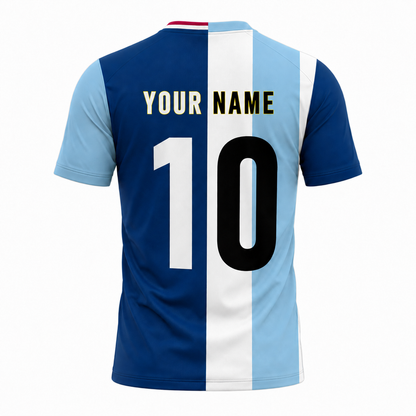 Personalized Half & Half Argentina USA Split Soccer Jersey