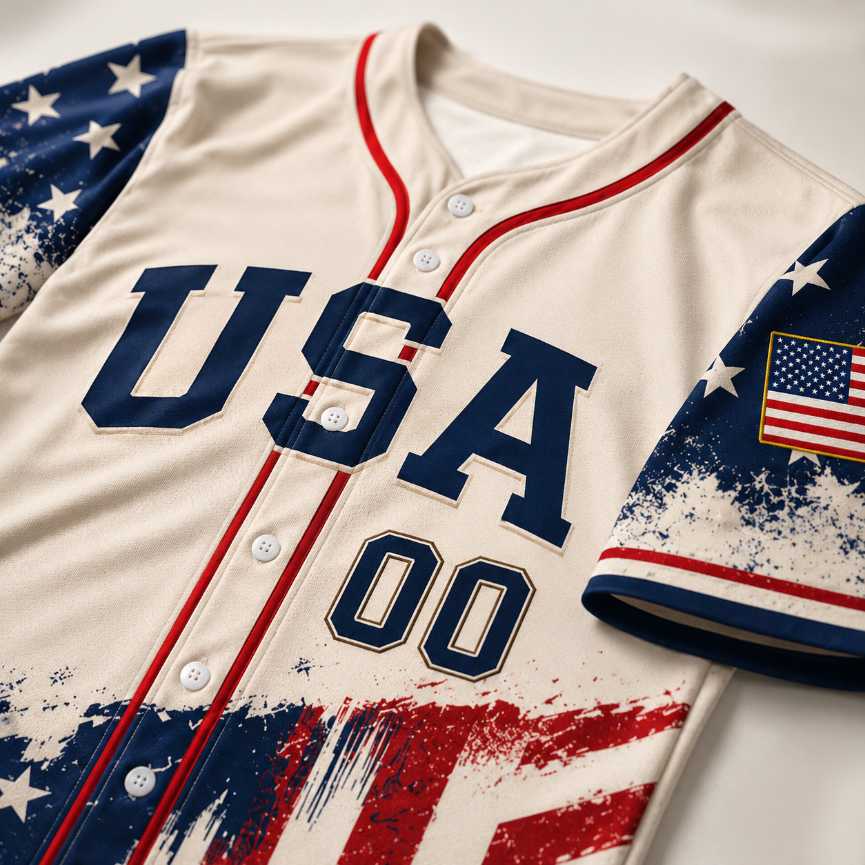 Personalized USA Flag Patriotic - USA 250th Anniversary Baseball Jersey