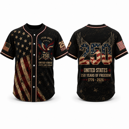 The Patriotic Eagle Vintage 1776-2026 - USA 250th Anniversary Baseball Jersey