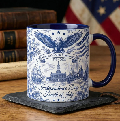 Patriotic Semiquincentennial 1776-2026 Mug - 250 Years Anniversary Accent Mug