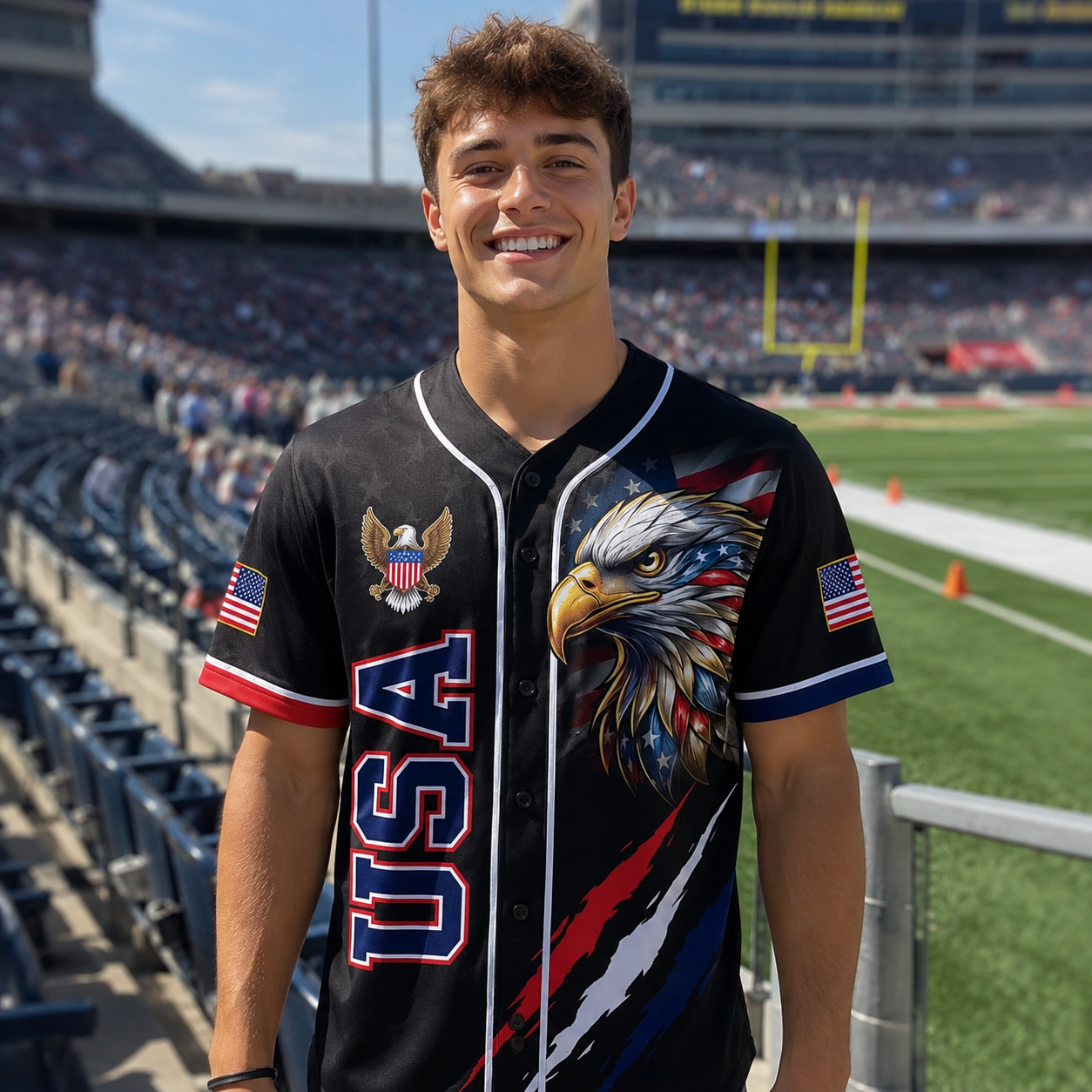 Statue of Liberty 250 Years - USA 250th Anniversary Baseball Jersey