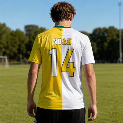Personalized Half & Half Argentina USA Split Soccer Jersey