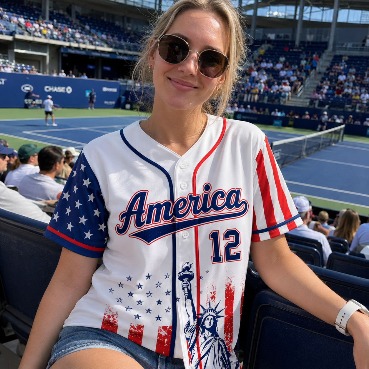 Personalized Lady Liberty America - 250th Anniversary Baseball Jersey