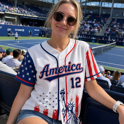 Personalized Lady Liberty America - 250th Anniversary Baseball Jersey