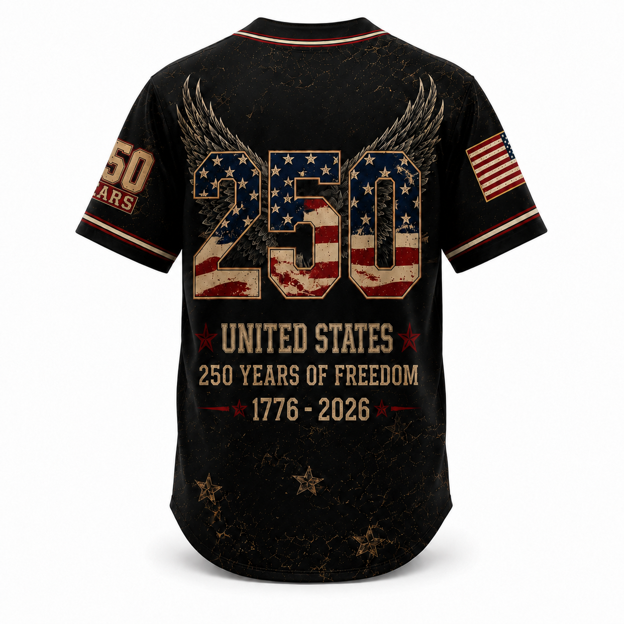 The Patriotic Eagle Vintage 1776-2026 - USA 250th Anniversary Baseball Jersey