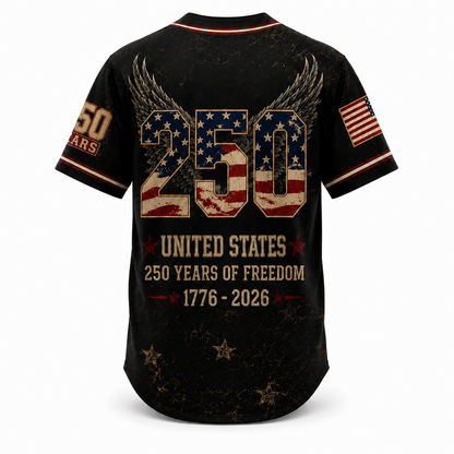 The Patriotic Eagle Vintage 1776-2026 - USA 250th Anniversary Baseball Jersey