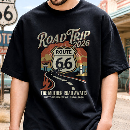 Route 66 Centennial 1926-2026 Road Trip Unisex Shirt