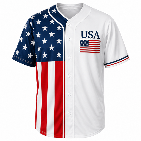 Unisex USA Flag - USA 250th Anniversary Baseball Jersey