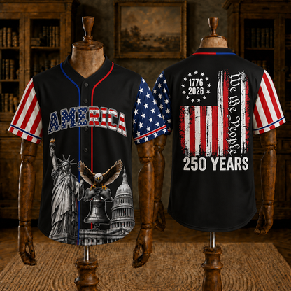 We The People America 250 Years - USA 250th Anniversary Baseball Jersey
