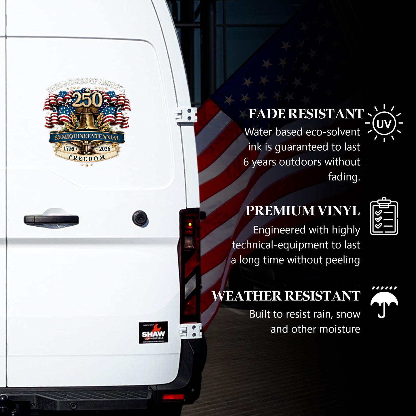 🔥 LIMITED TIME OFFER - United States Of America High Quality UV DTF 3D Decal